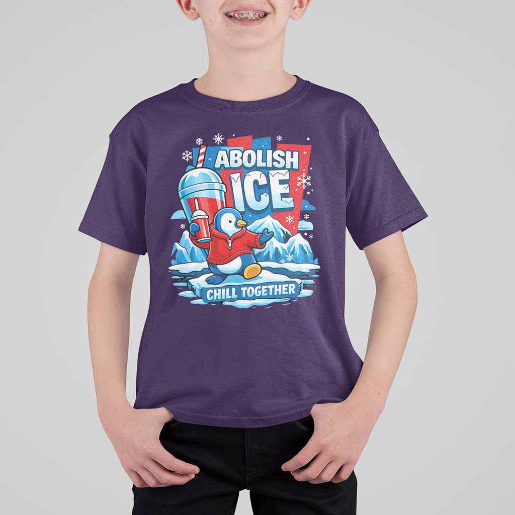 Abolish Ice T Shirt For Kid Subtle FDT Penguin Slush Drink Funny Summer Chill Mode