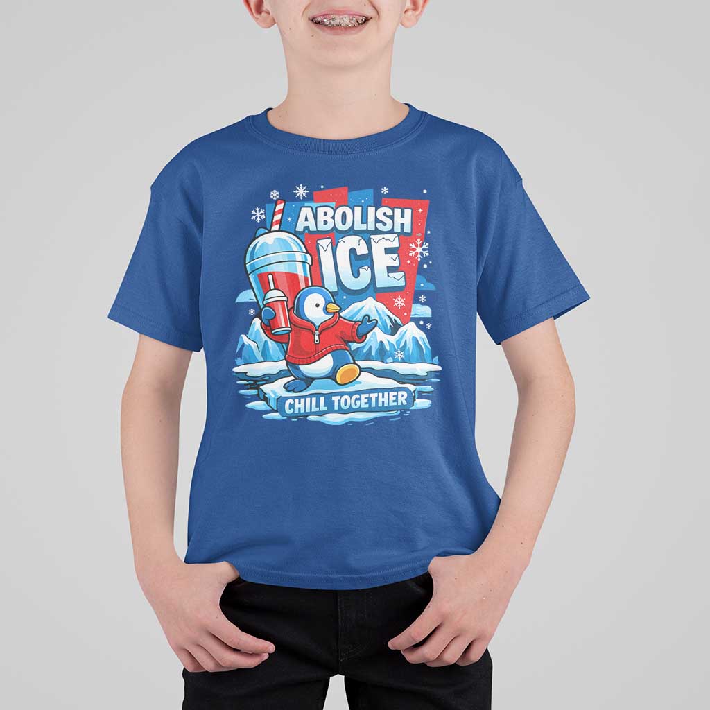 Abolish Ice T Shirt For Kid Subtle FDT Penguin Slush Drink Funny Summer Chill Mode