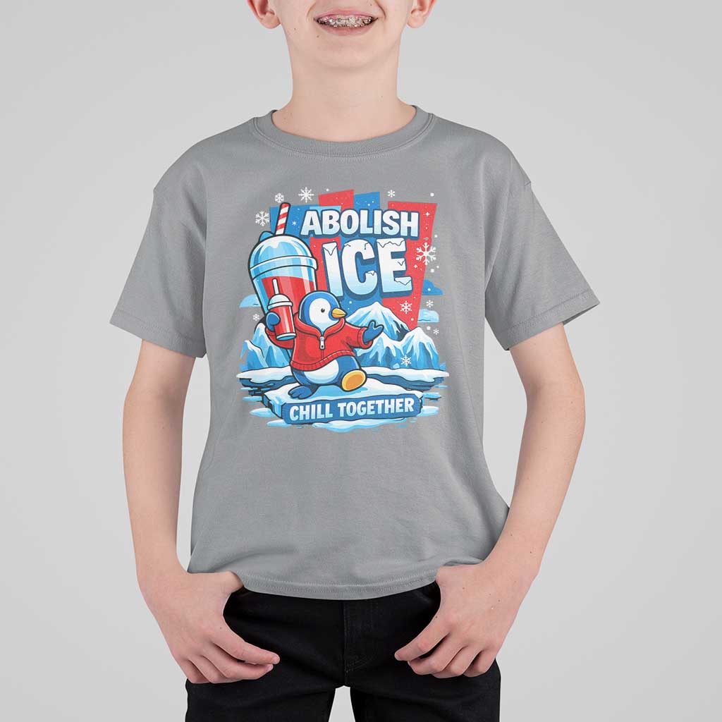 Abolish Ice T Shirt For Kid Subtle FDT Penguin Slush Drink Funny Summer Chill Mode
