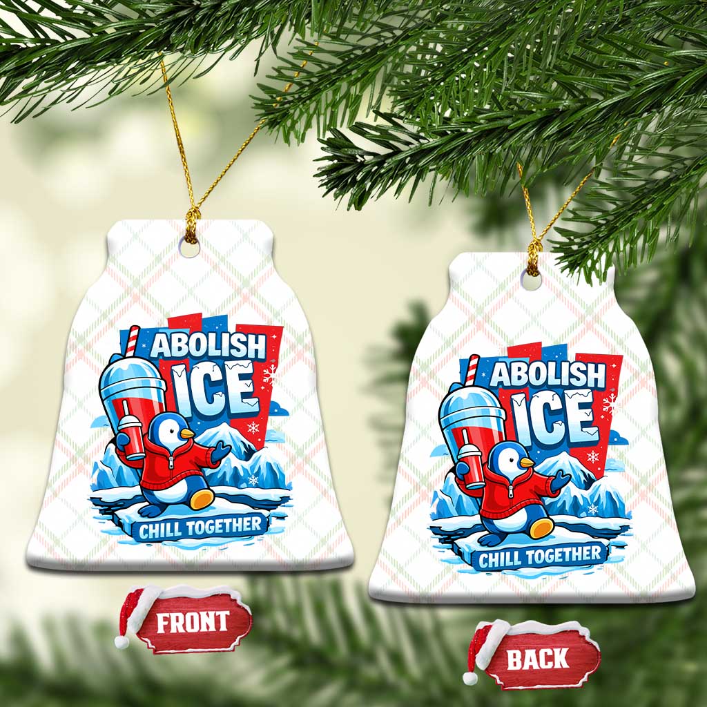 Abolish Ice Ceramic Ornament Subtle FDT Penguin Slush Drink Funny Summer Chill Mode