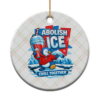 Abolish Ice Ceramic Ornament Subtle FDT Penguin Slush Drink Funny Summer Chill Mode