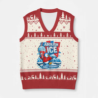 Abolish Ice V-Neck Knit Sweater Vest Subtle FDT Penguin Slush Drink Funny Summer Chill Mode