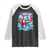Abolish Ice Raglan Shirt Subtle FDT Penguin Slush Drink Funny Summer Chill Mode