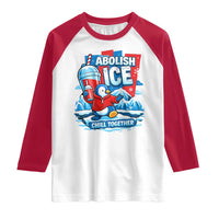 Abolish Ice Raglan Shirt Subtle FDT Penguin Slush Drink Funny Summer Chill Mode