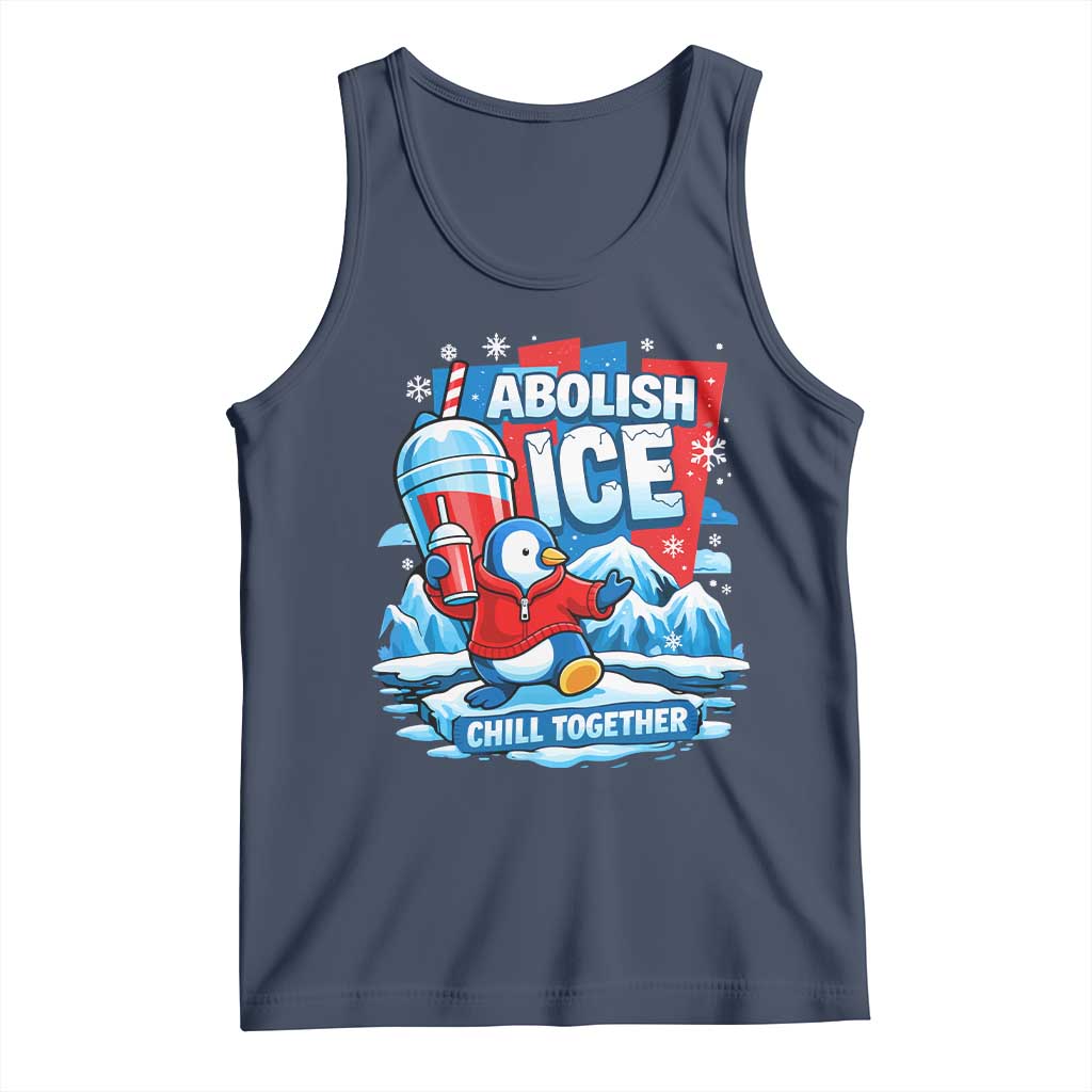 Abolish Ice Tank Top Subtle FDT Penguin Slush Drink Funny Summer Chill Mode
