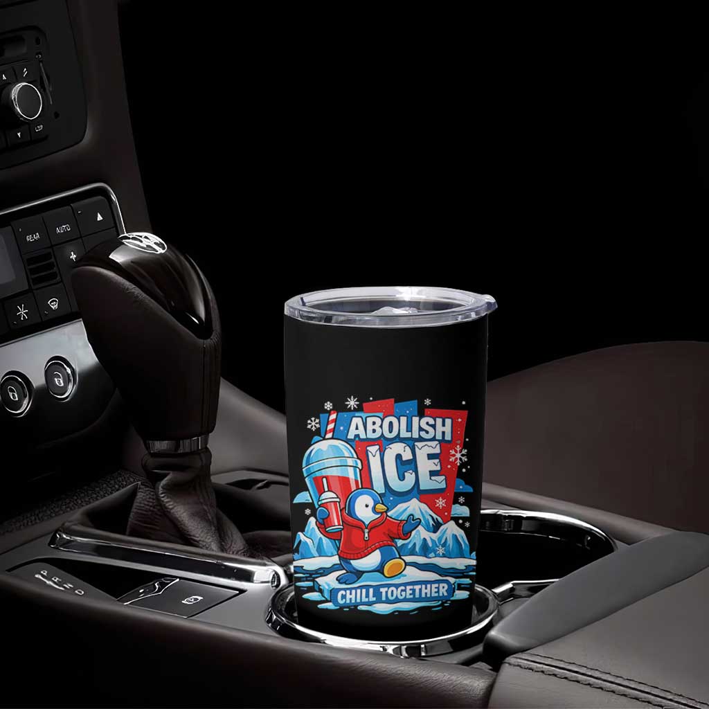 Abolish Ice Tumbler Cup Subtle FDT Penguin Slush Drink Funny Summer Chill Mode