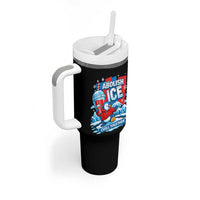 Abolish Ice Tumbler With Handle Subtle FDT Penguin Slush Drink Funny Summer Chill Mode