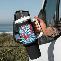 Abolish Ice Tumbler With Handle Subtle FDT Penguin Slush Drink Funny Summer Chill Mode