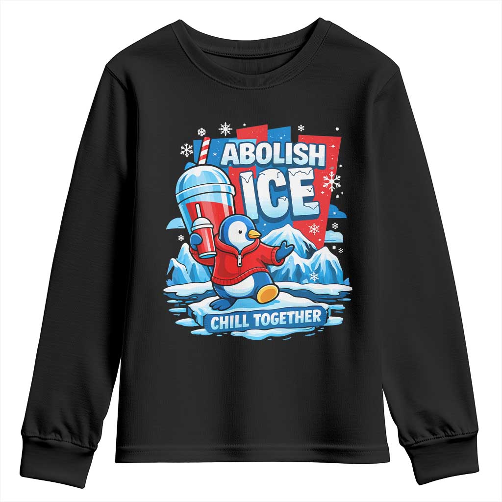 Abolish Ice Youth Sweatshirt Subtle FDT Penguin Slush Drink Funny Summer Chill Mode