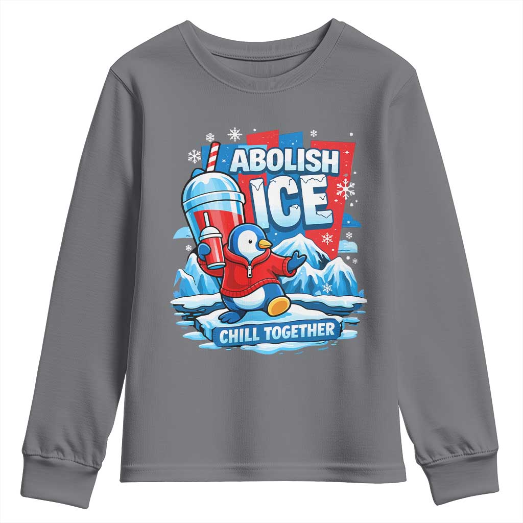 Abolish Ice Youth Sweatshirt Subtle FDT Penguin Slush Drink Funny Summer Chill Mode