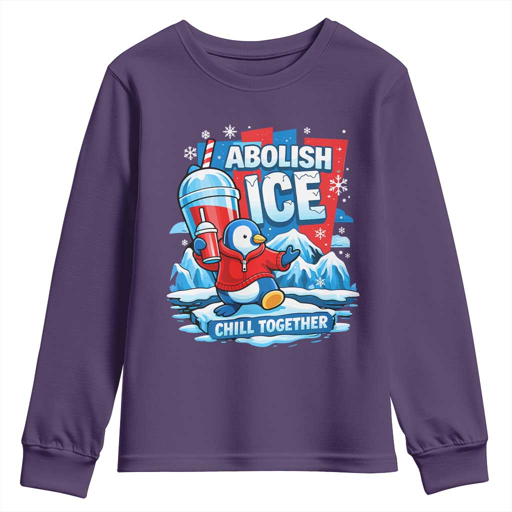Abolish Ice Youth Sweatshirt Subtle FDT Penguin Slush Drink Funny Summer Chill Mode