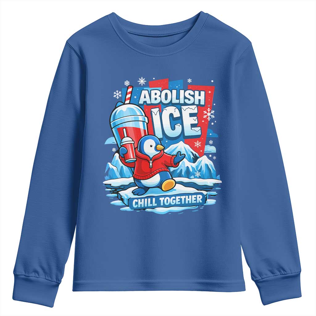 Abolish Ice Youth Sweatshirt Subtle FDT Penguin Slush Drink Funny Summer Chill Mode