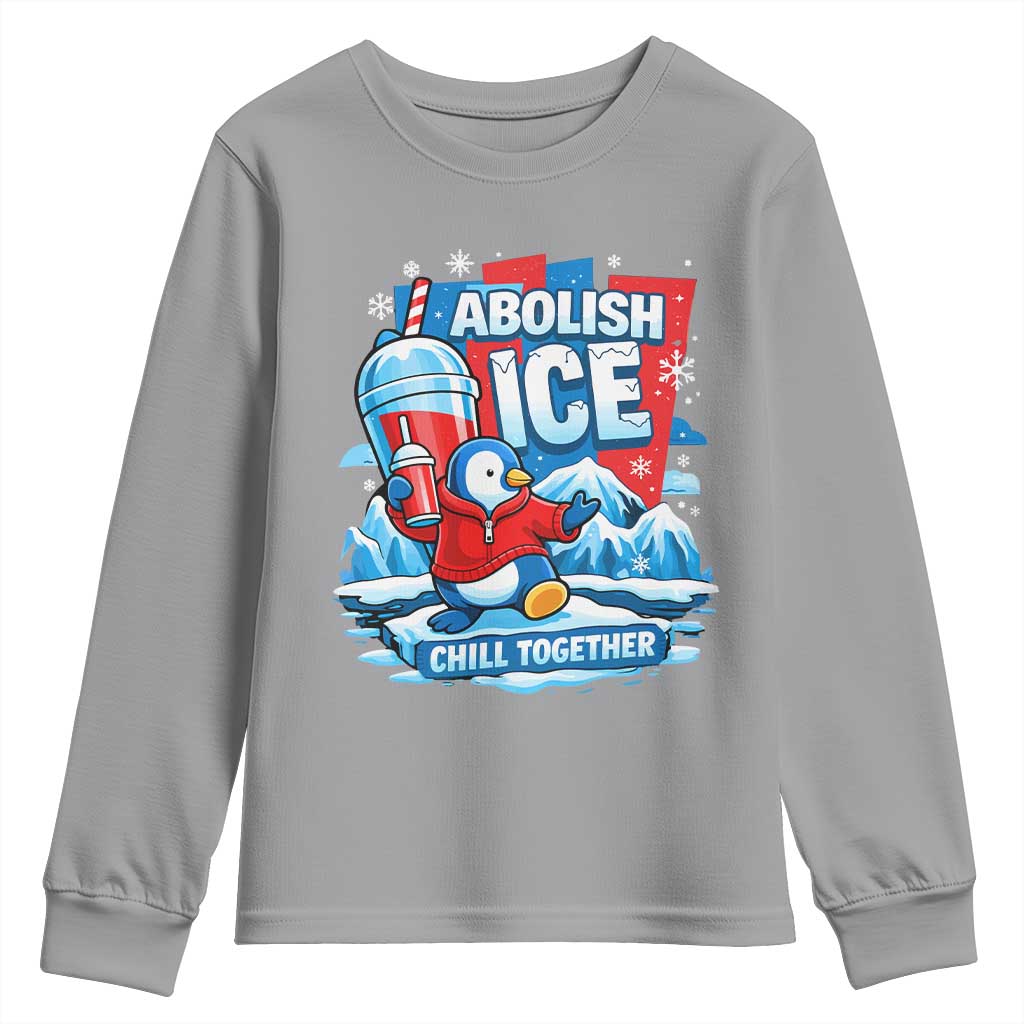 Abolish Ice Youth Sweatshirt Subtle FDT Penguin Slush Drink Funny Summer Chill Mode