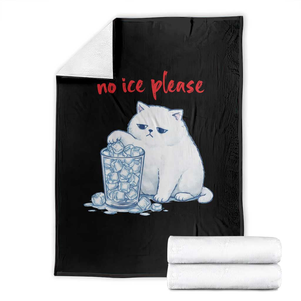Abolish Ice Protest Throw Blanket Subtle FDT Cat Meme No Ice Please