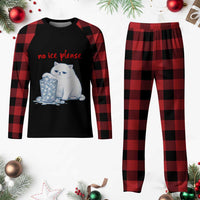 Abolish Ice Protest Plaid Pajama Set Subtle FDT Cat Meme No Ice Please