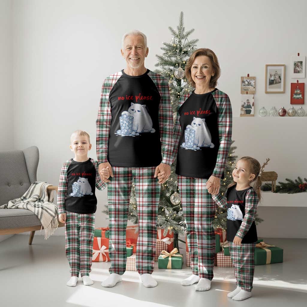 Abolish Ice Protest Plaid Pajama Set Subtle FDT Cat Meme No Ice Please