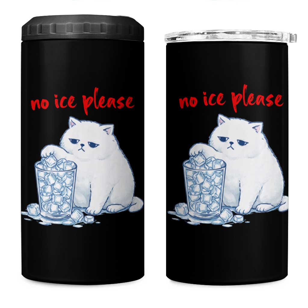 Abolish Ice Protest 4 in 1 Can Cooler Tumbler Subtle FDT Cat Meme No Ice Please