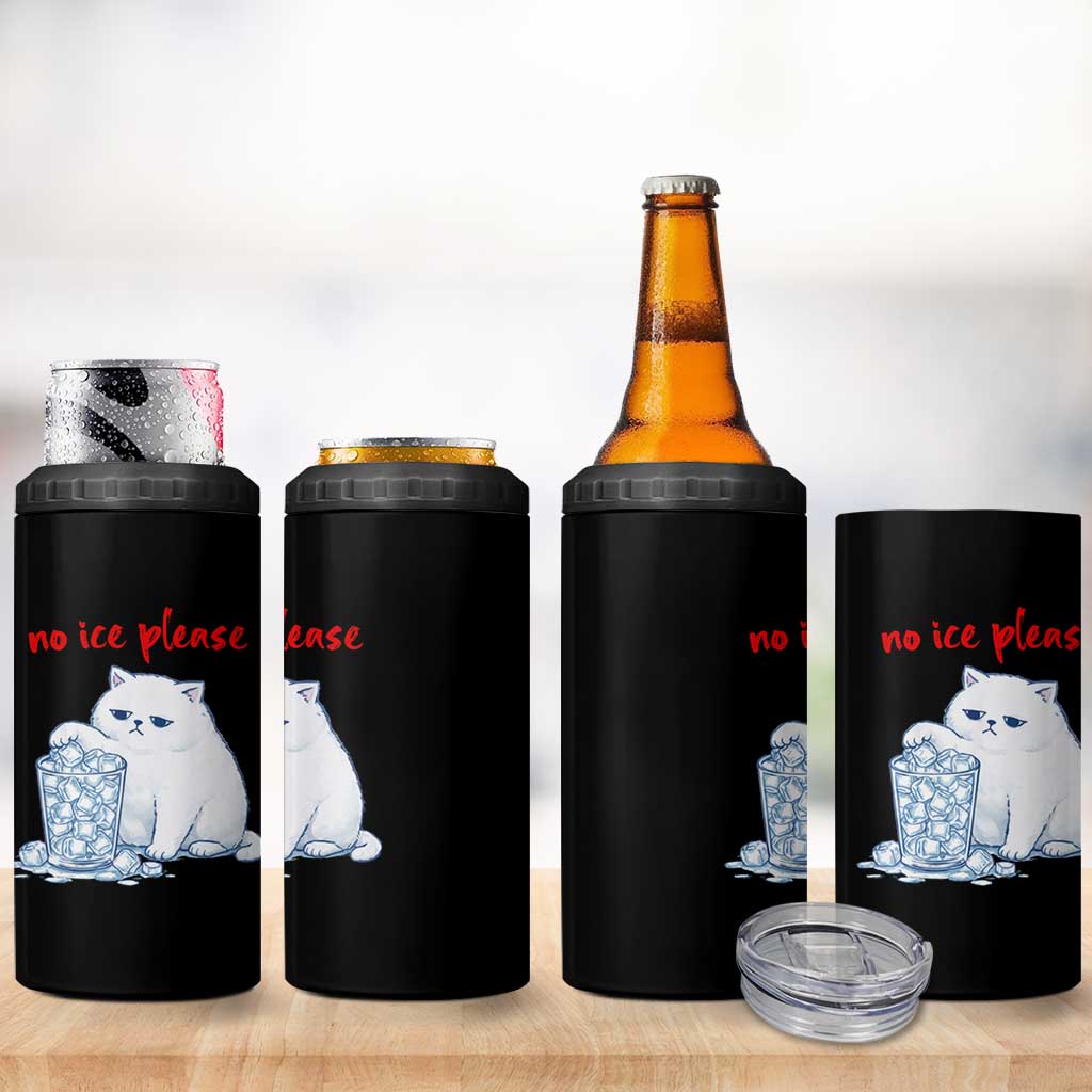 Abolish Ice Protest 4 in 1 Can Cooler Tumbler Subtle FDT Cat Meme No Ice Please