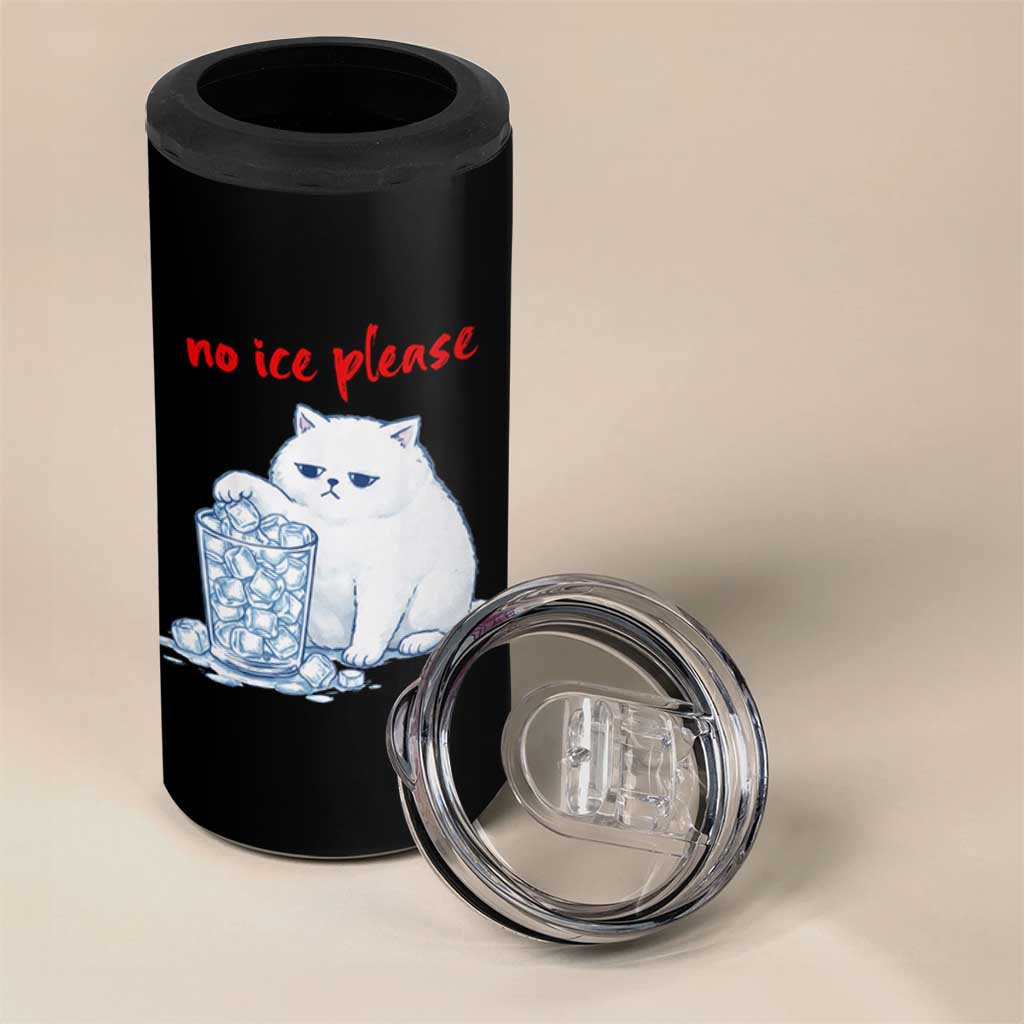 Abolish Ice Protest 4 in 1 Can Cooler Tumbler Subtle FDT Cat Meme No Ice Please