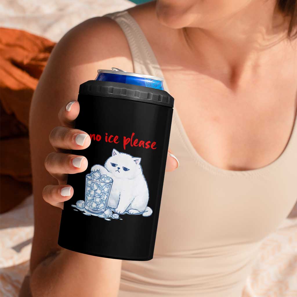 Abolish Ice Protest 4 in 1 Can Cooler Tumbler Subtle FDT Cat Meme No Ice Please