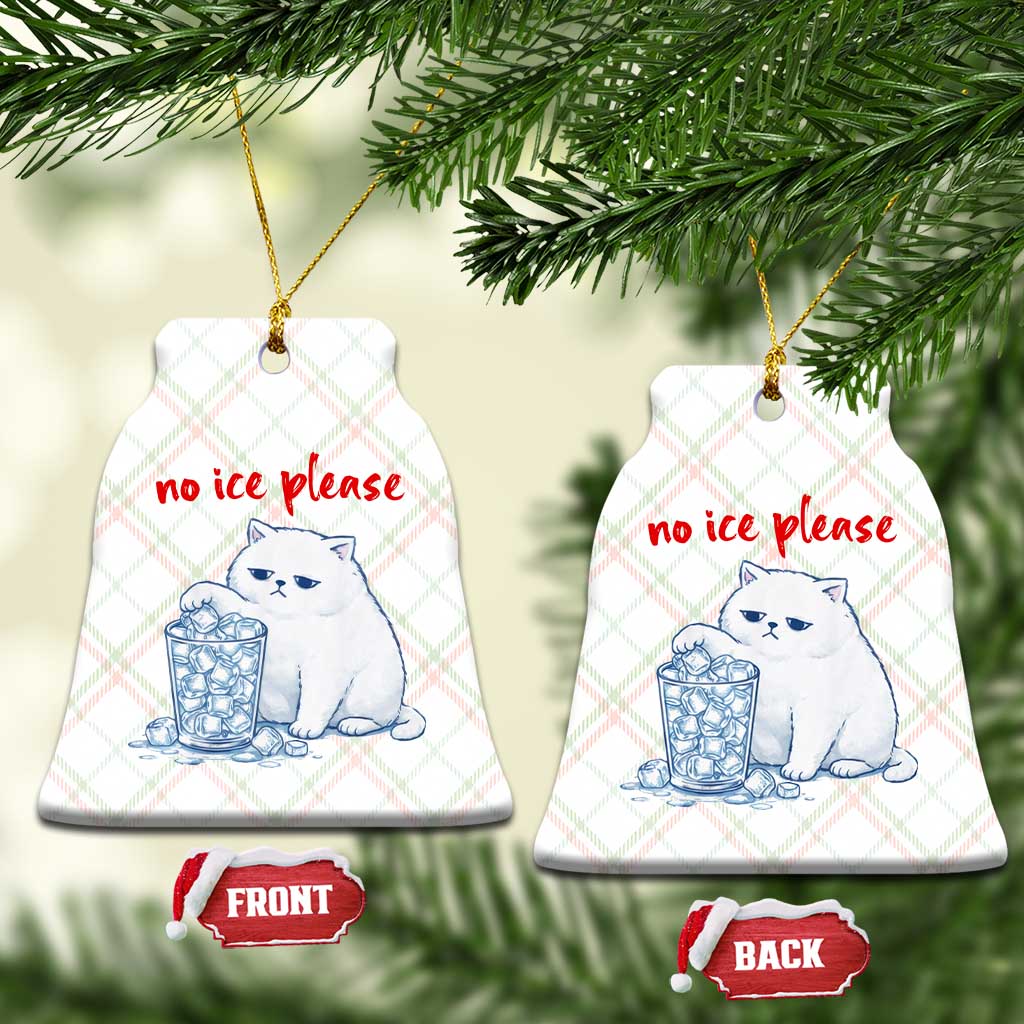 Abolish Ice Protest Ceramic Ornament Subtle FDT Cat Meme No Ice Please