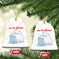 Abolish Ice Protest Ceramic Ornament Subtle FDT Cat Meme No Ice Please
