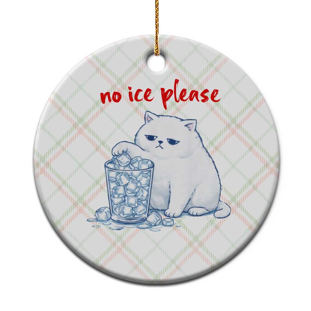 Abolish Ice Protest Ceramic Ornament Subtle FDT Cat Meme No Ice Please