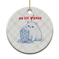 Abolish Ice Protest Ceramic Ornament Subtle FDT Cat Meme No Ice Please