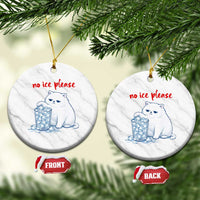 Abolish Ice Protest Ceramic Ornament Subtle FDT Cat Meme No Ice Please