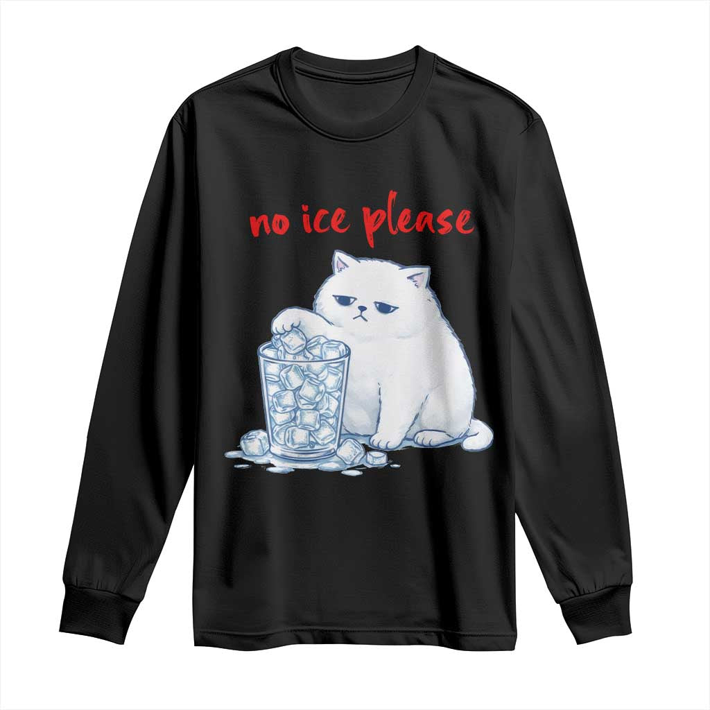Abolish Ice Protest Long Sleeve Shirt Subtle FDT Cat Meme No Ice Please