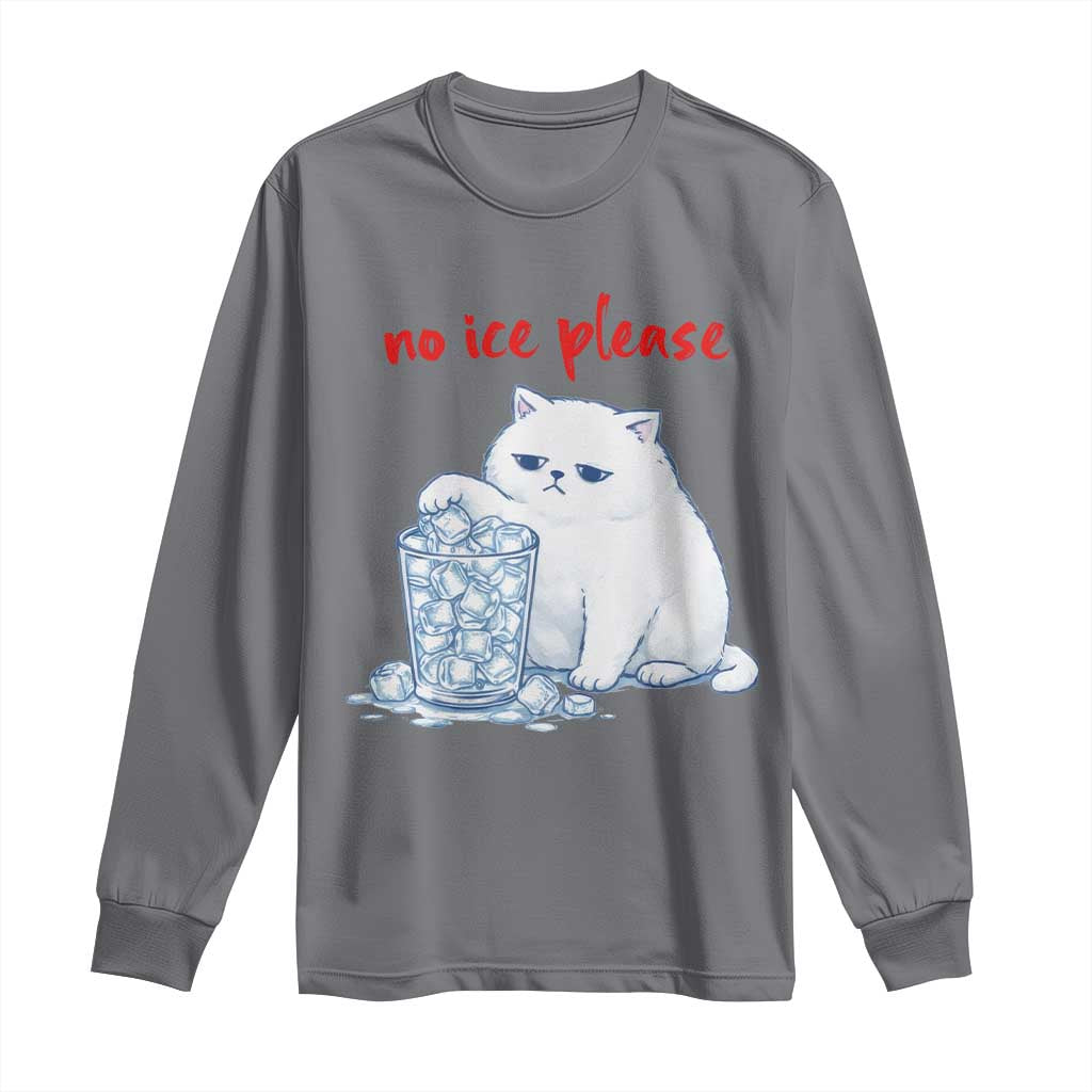 Abolish Ice Protest Long Sleeve Shirt Subtle FDT Cat Meme No Ice Please