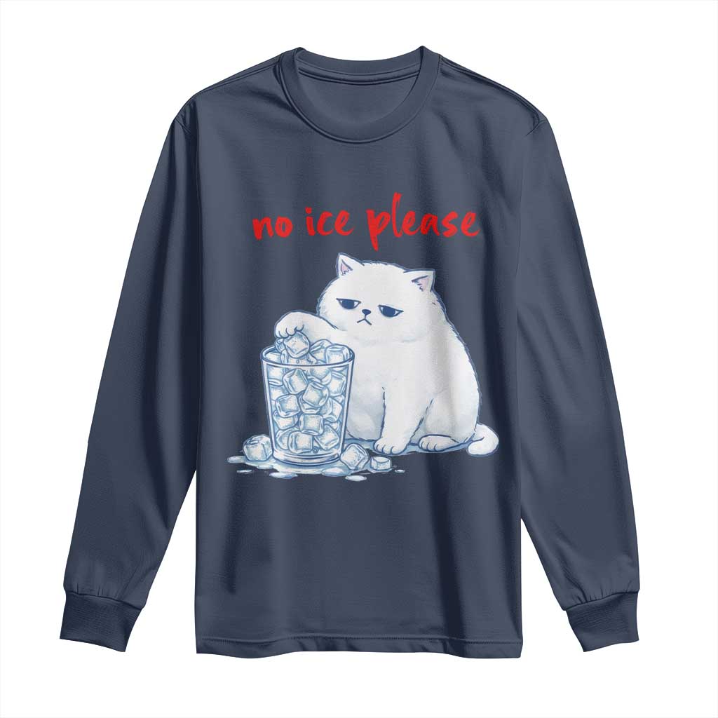 Abolish Ice Protest Long Sleeve Shirt Subtle FDT Cat Meme No Ice Please