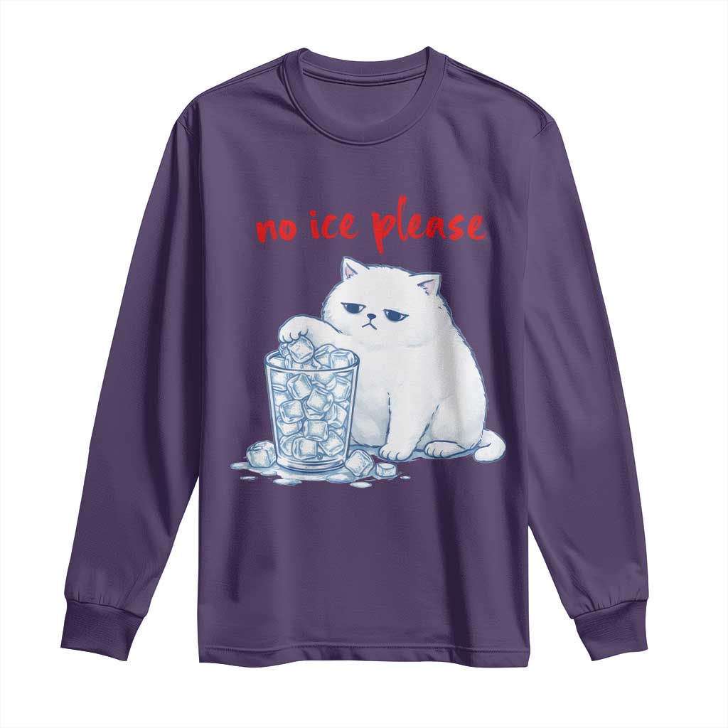 Abolish Ice Protest Long Sleeve Shirt Subtle FDT Cat Meme No Ice Please