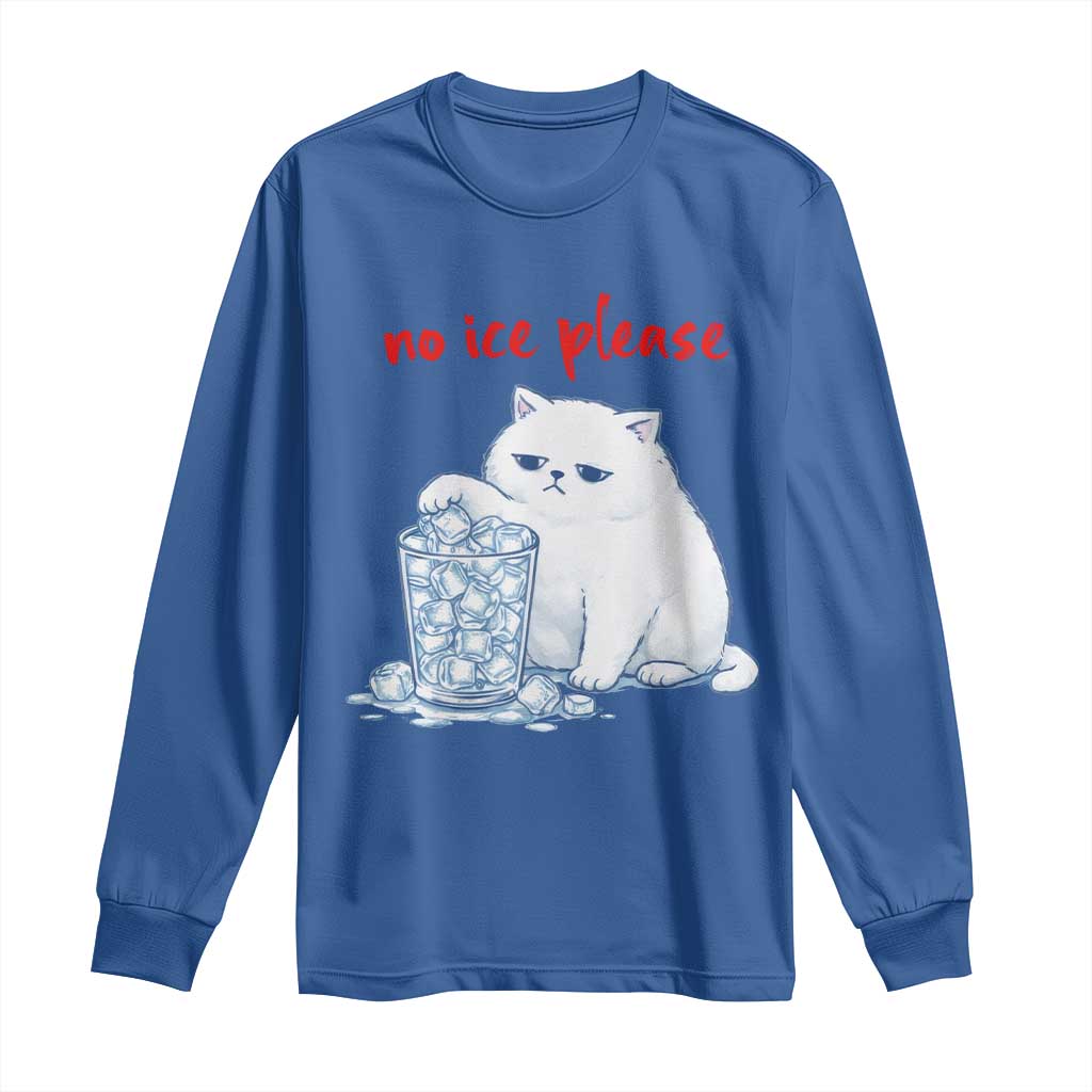 Abolish Ice Protest Long Sleeve Shirt Subtle FDT Cat Meme No Ice Please