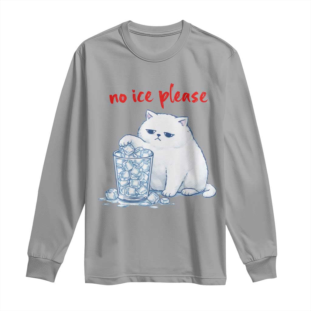 Abolish Ice Protest Long Sleeve Shirt Subtle FDT Cat Meme No Ice Please