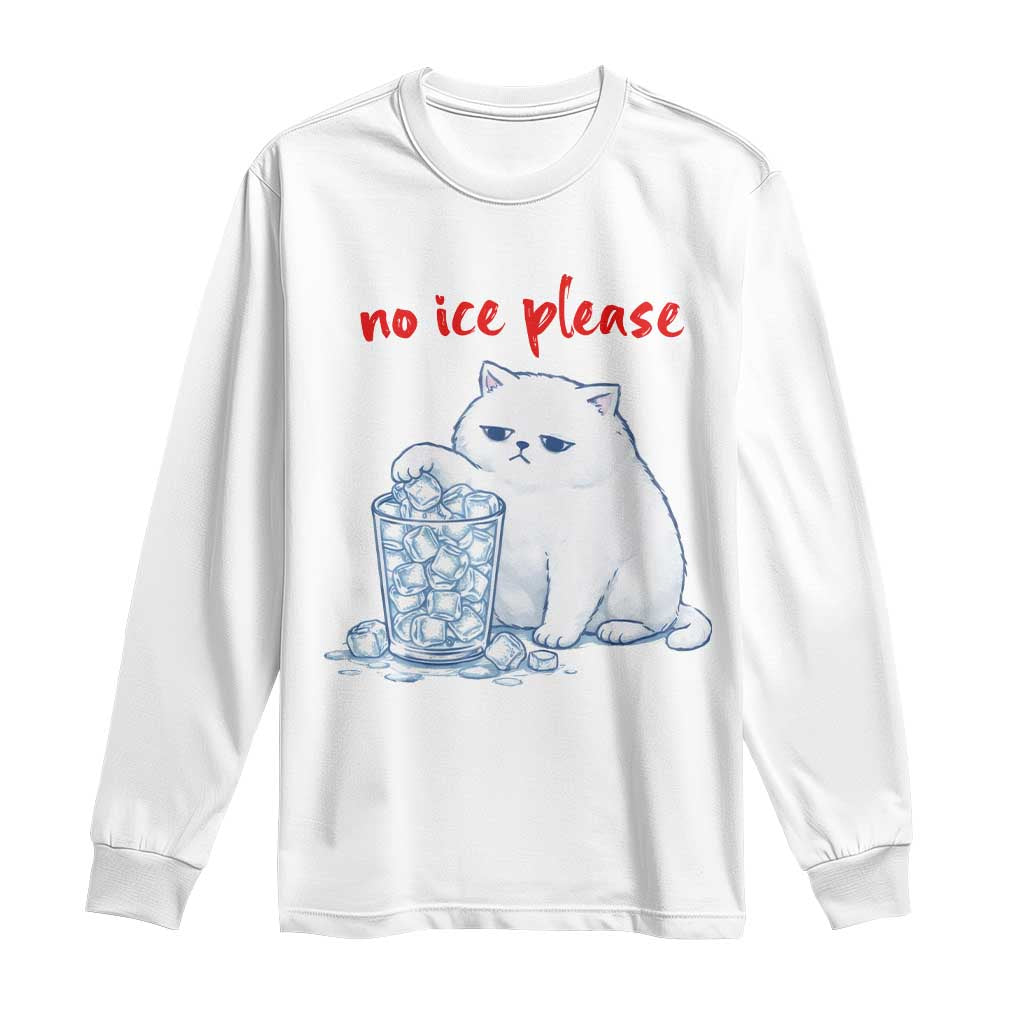 Abolish Ice Protest Long Sleeve Shirt Subtle FDT Cat Meme No Ice Please