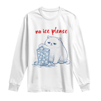 Abolish Ice Protest Long Sleeve Shirt Subtle FDT Cat Meme No Ice Please