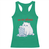 Abolish Ice Protest Racerback Tank Top Subtle FDT Cat Meme No Ice Please