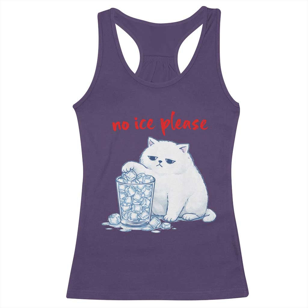 Abolish Ice Protest Racerback Tank Top Subtle FDT Cat Meme No Ice Please