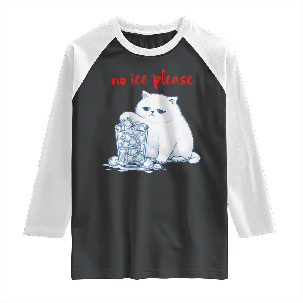 Abolish Ice Protest Raglan Shirt Subtle FDT Cat Meme No Ice Please