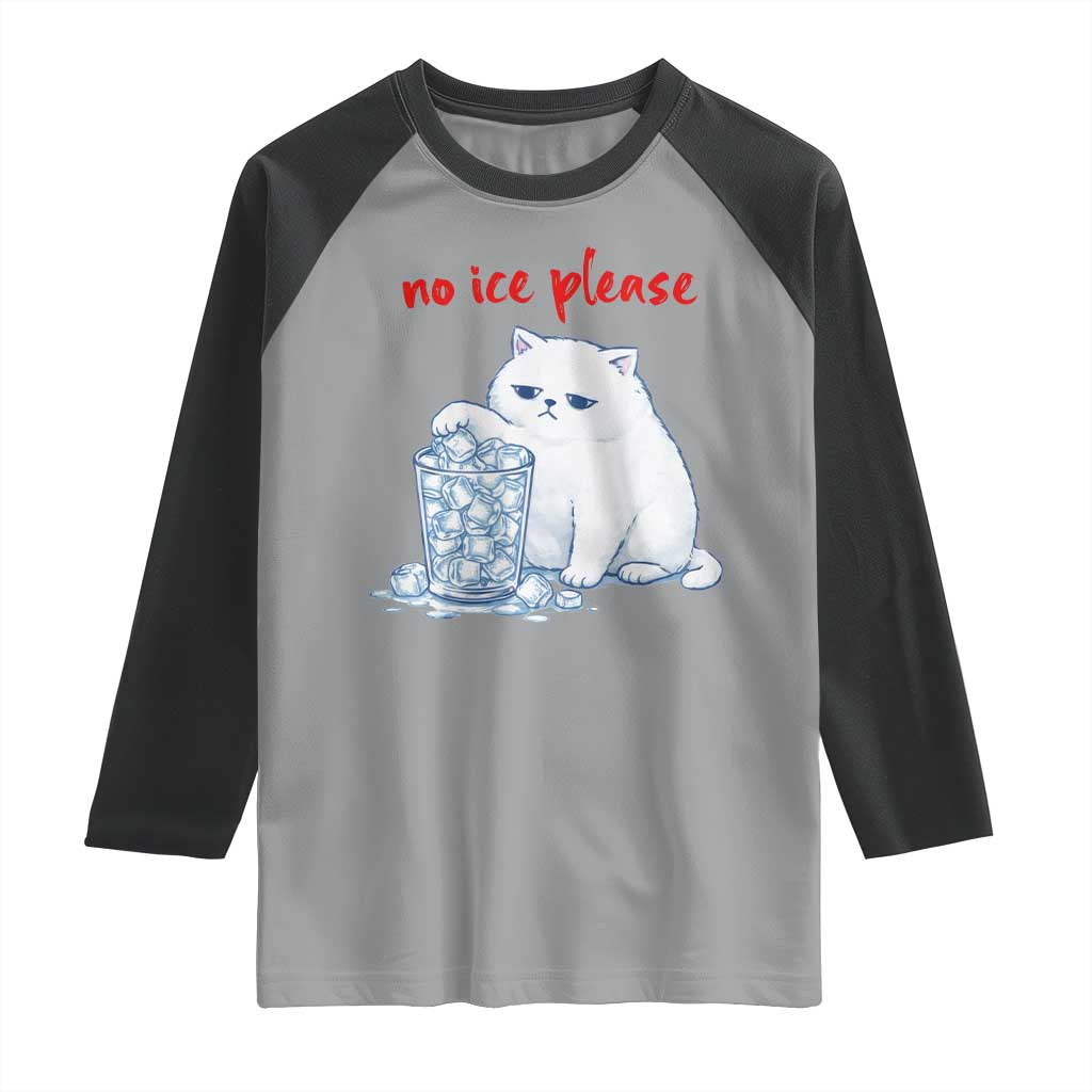 Abolish Ice Protest Raglan Shirt Subtle FDT Cat Meme No Ice Please