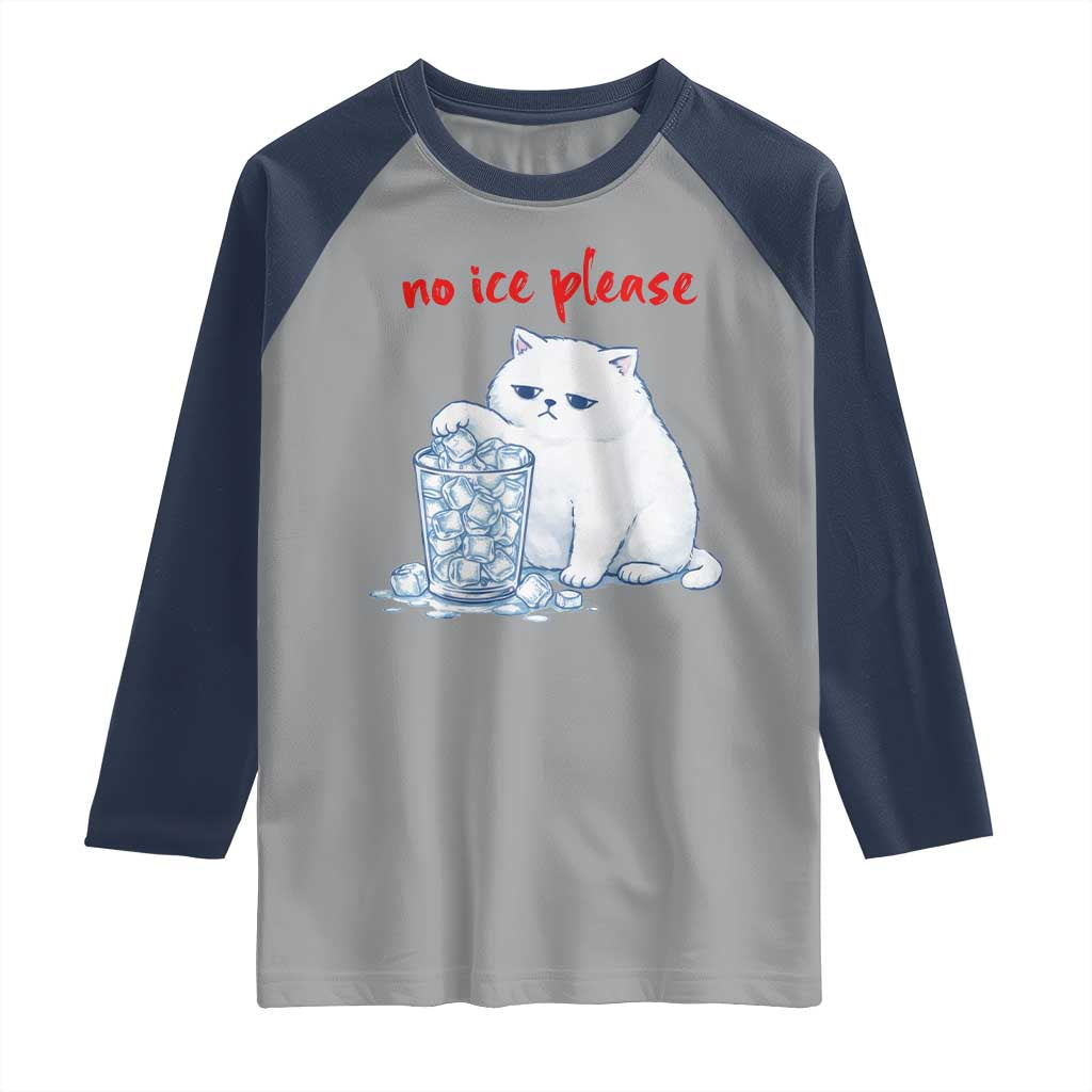 Abolish Ice Protest Raglan Shirt Subtle FDT Cat Meme No Ice Please