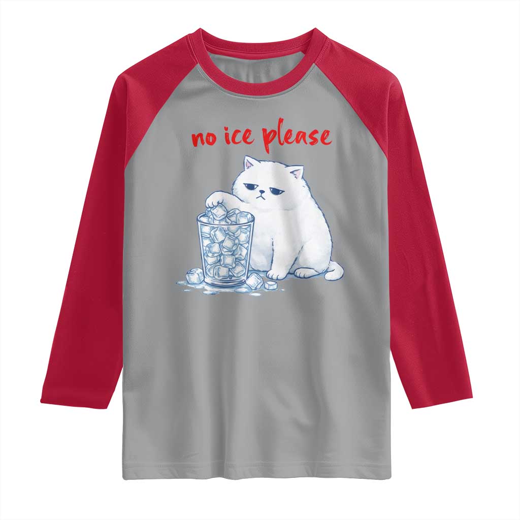 Abolish Ice Protest Raglan Shirt Subtle FDT Cat Meme No Ice Please