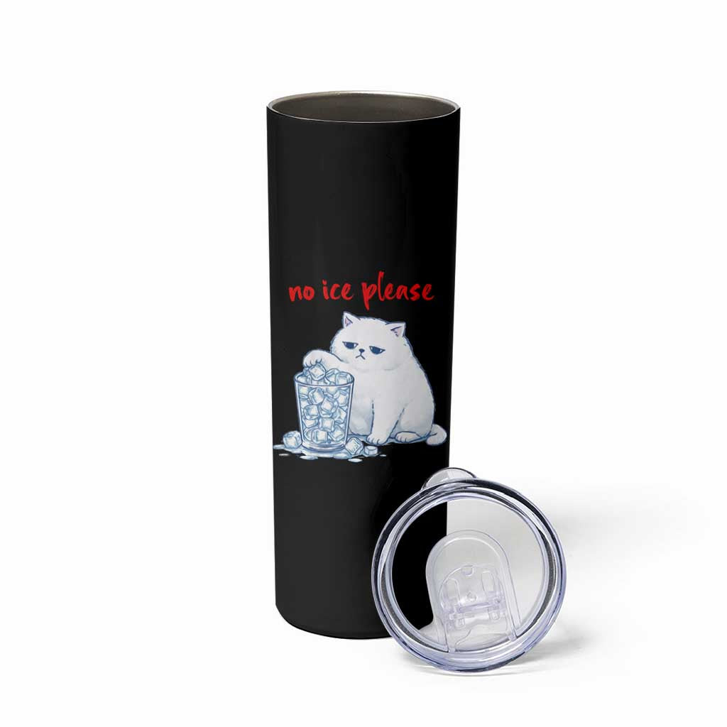 Abolish Ice Protest Skinny Tumbler Subtle FDT Cat Meme No Ice Please