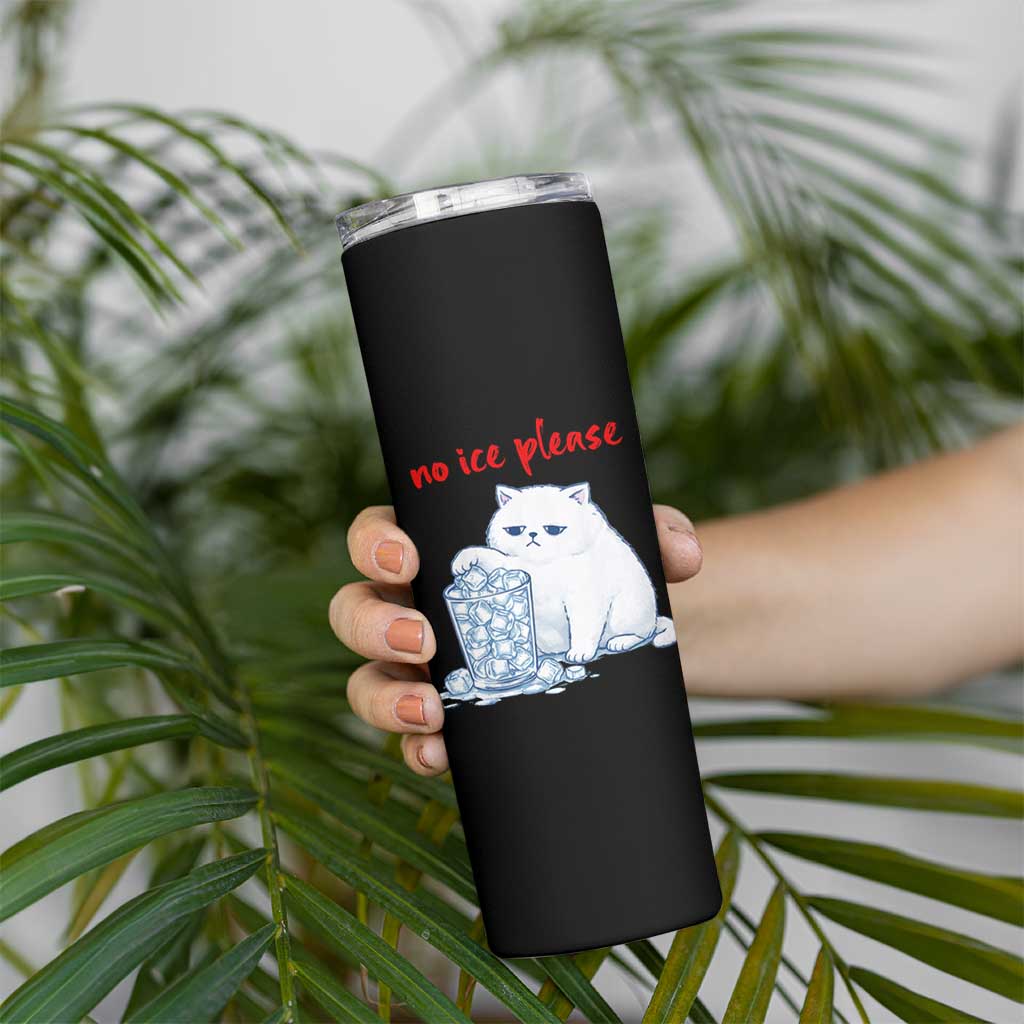 Abolish Ice Protest Skinny Tumbler Subtle FDT Cat Meme No Ice Please