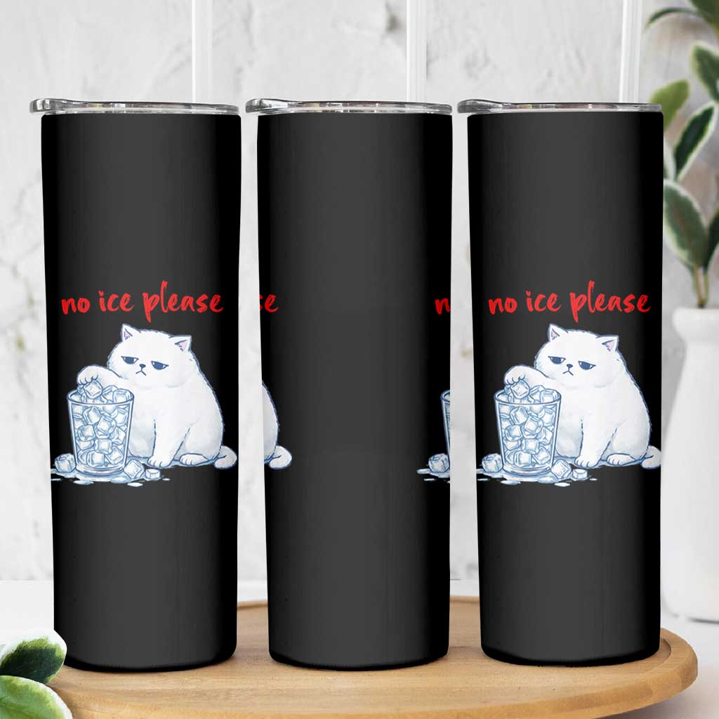 Abolish Ice Protest Skinny Tumbler Subtle FDT Cat Meme No Ice Please