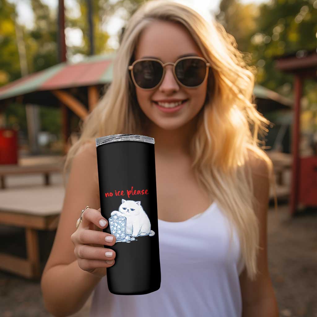 Abolish Ice Protest Skinny Tumbler Subtle FDT Cat Meme No Ice Please