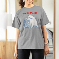 Abolish Ice Protest T Shirt For Women Subtle FDT Cat Meme No Ice Please