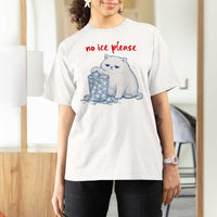Abolish Ice Protest T Shirt For Women Subtle FDT Cat Meme No Ice Please