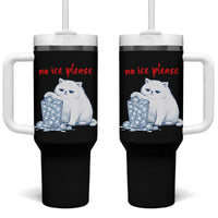 Abolish Ice Protest Tumbler With Handle Subtle FDT Cat Meme No Ice Please